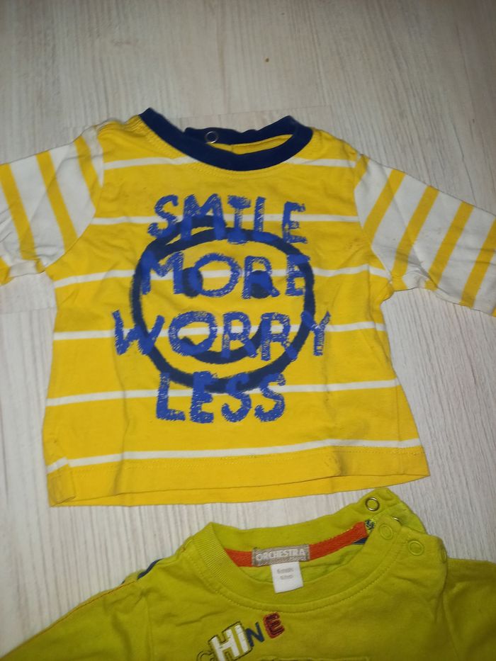 Lot de 2 t-shirts ML garçon 6 mois - photo numéro 4
