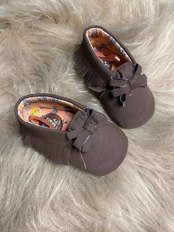 Ballerines frange marron