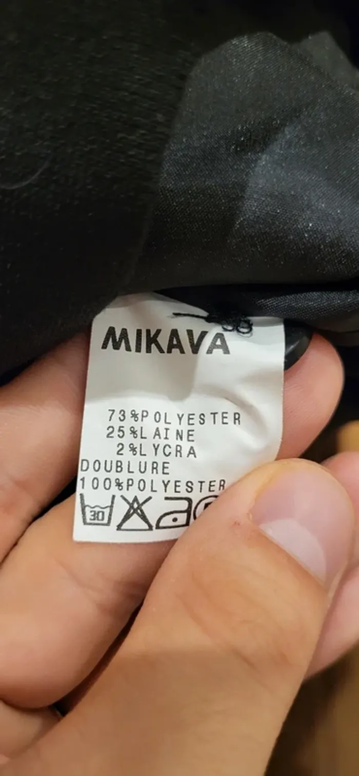 Veste blazer femme Mikava noire – Taille 54 – Noir - Très bon état - photo numéro 8