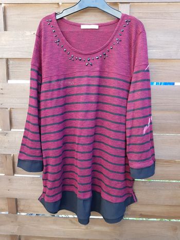 Pull trompe l'œil chemisier