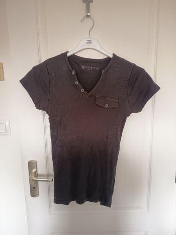 T shirt côtelé 