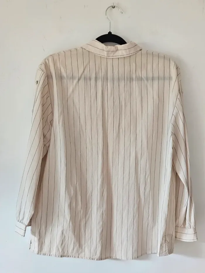 Chemise Shiny écrue rayée Ba&sh taille 38 / M - photo numéro 4