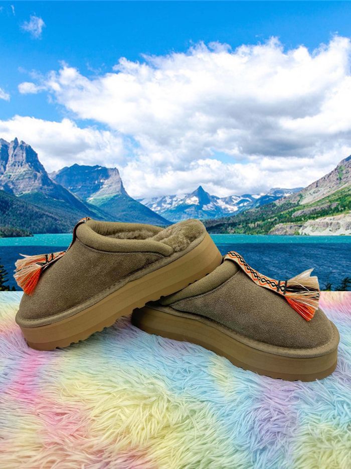 Pantoufles d'hiver UGG Tazzle, vert brunâtre, pointure 36 - photo numéro 6