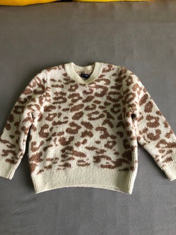 Pull en laine léopard