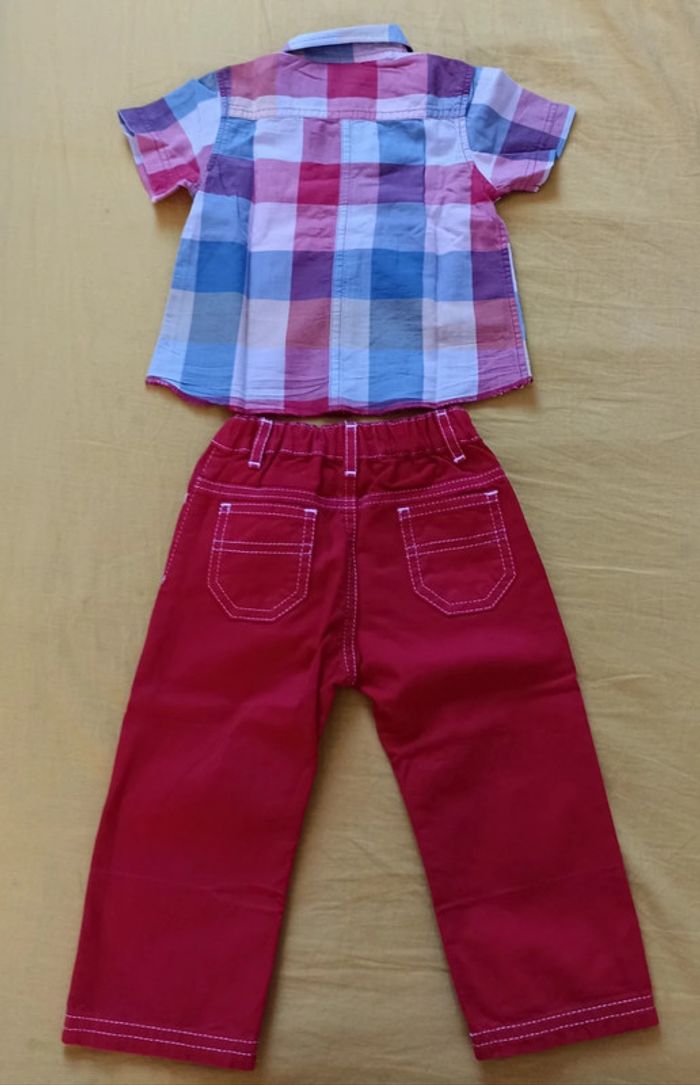 Ens 2p chemisette Petit Bateau 12m - photo numéro 3