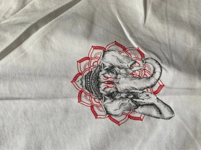 T shirt imprimé éléphant YourTurn L - photo numéro 3