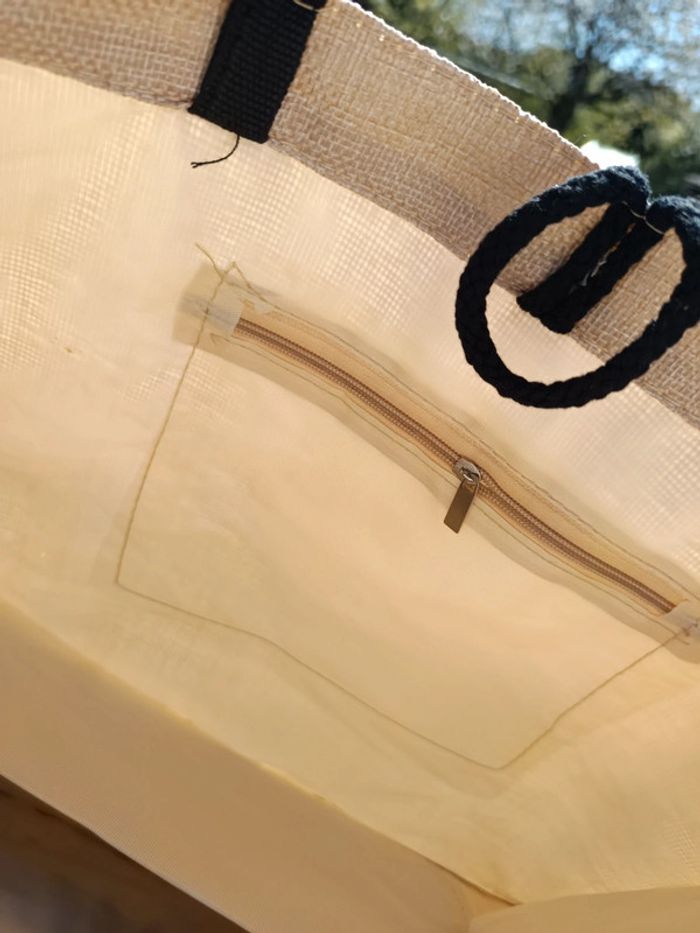 Sac toile de jute motifs ethniques - photo numéro 3