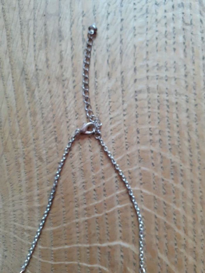 Neuf Collier en Y pierres taillées scintillantes rose - photo numéro 6