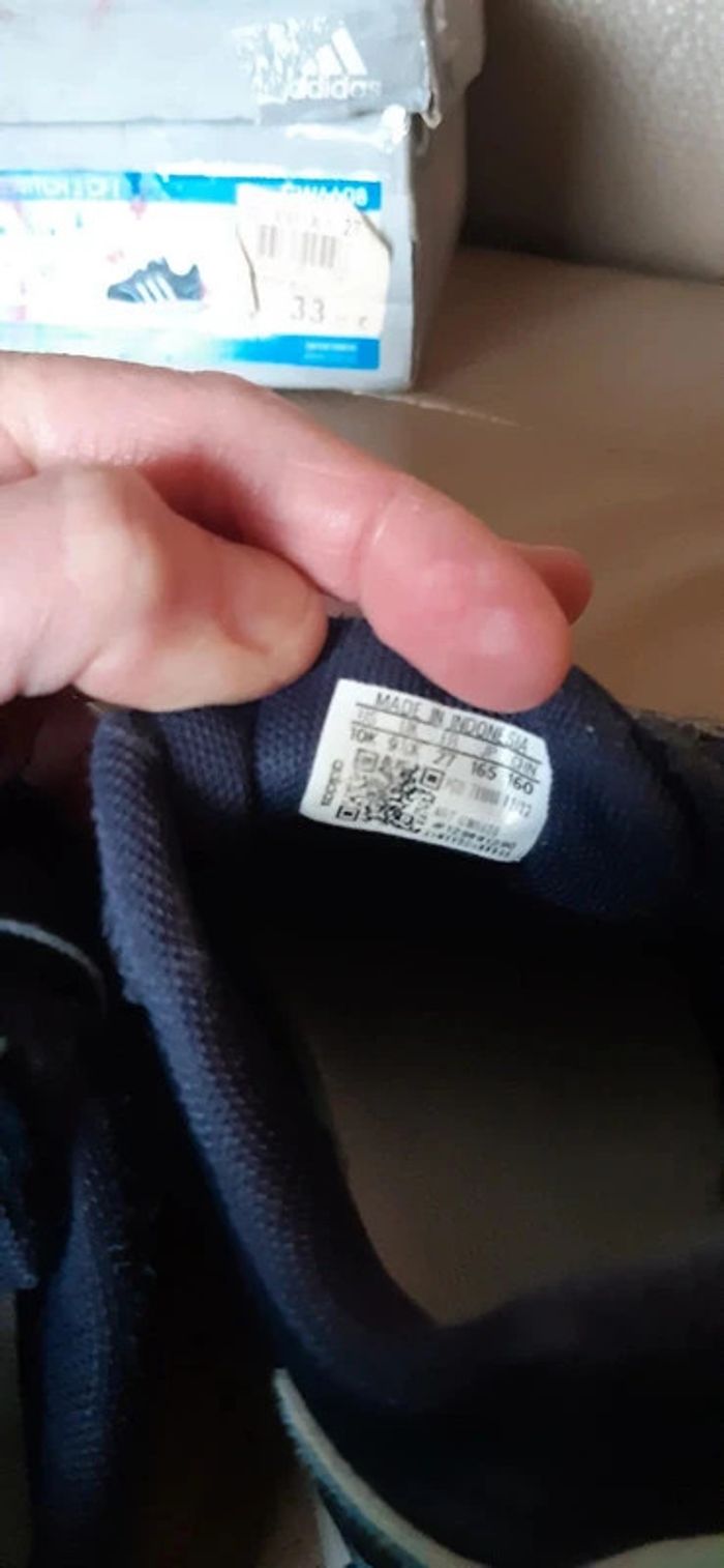 Chaussures / baskets adidas néo bleu marine/ciel pointure 27 - photo numéro 7