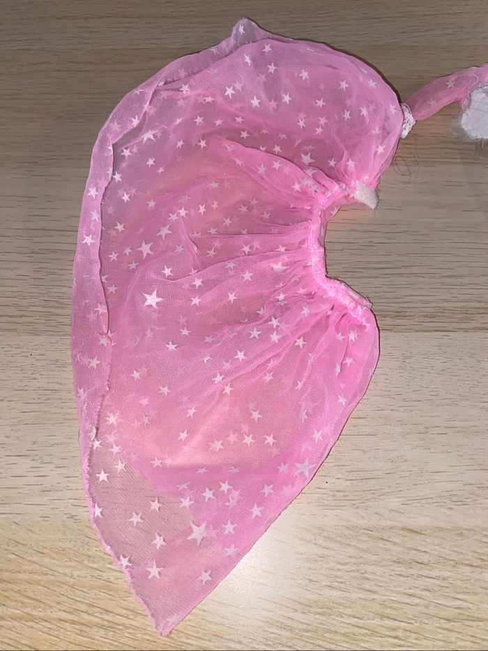 Poupée Lynette vintage parlante damart robe rose étoile - photo numéro 7