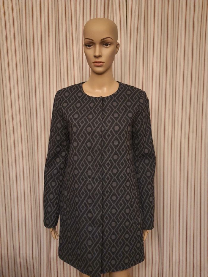 Jolie Pardessus Only taille 38 noir/gris - photo numéro 2
