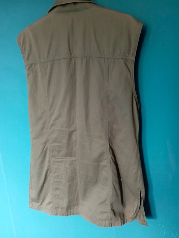 Veste en coton kaki style militaire - photo numéro 4