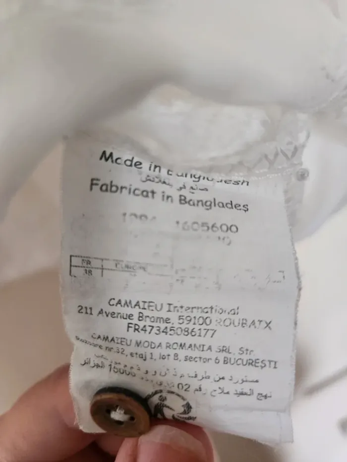 Jolie chemise blanche ajourée Camaieu taille 38 - photo numéro 5
