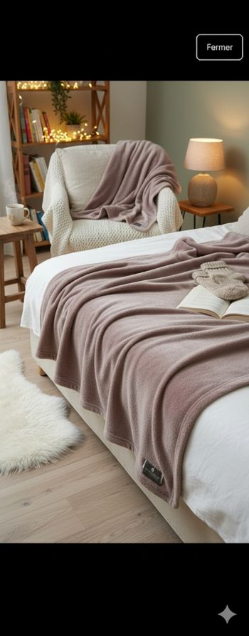 Plaid polaire cosy doux rose poudré