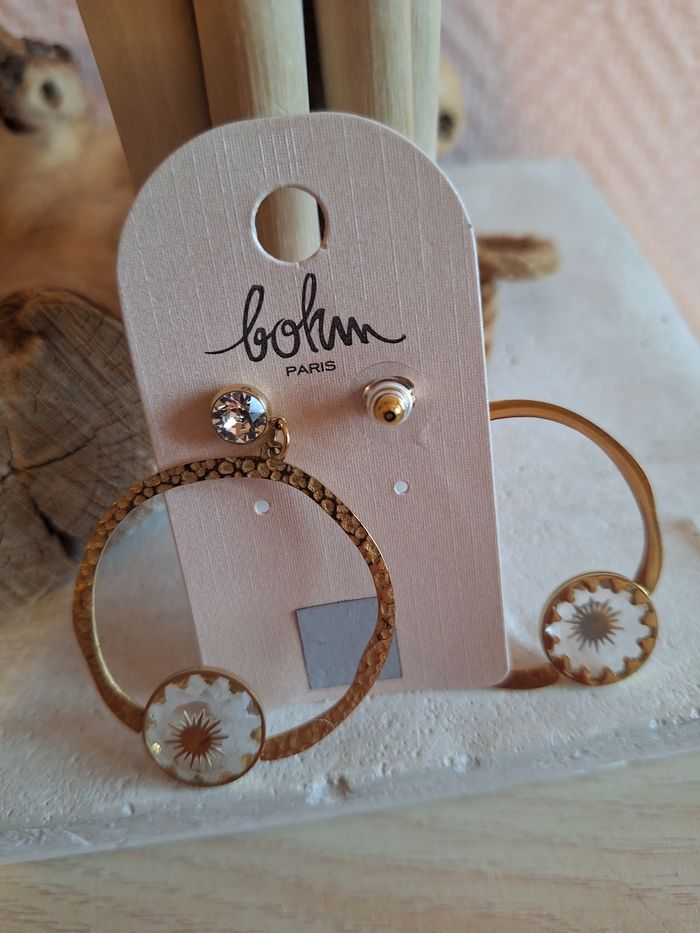 Boucles d'oreille dorees Bohm Paris - photo numéro 5