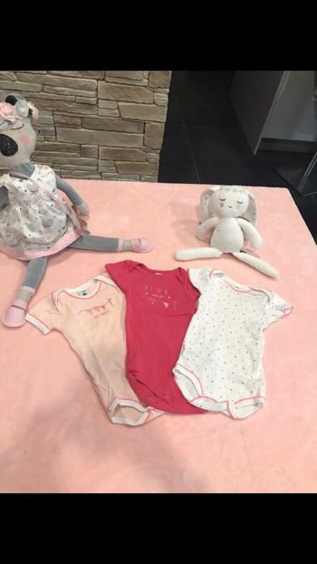 Lot de 3 bodies Petit Bateau