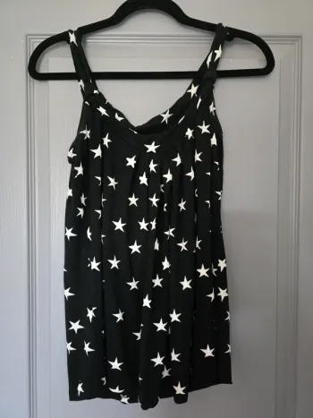 Débardeur noir étoiles blanches femme S