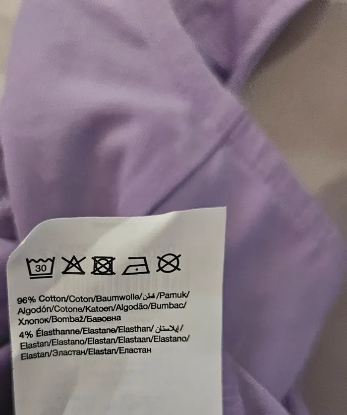 Haut crop top lilas à laçage Pimkie Taille L Neuf - photo numéro 6