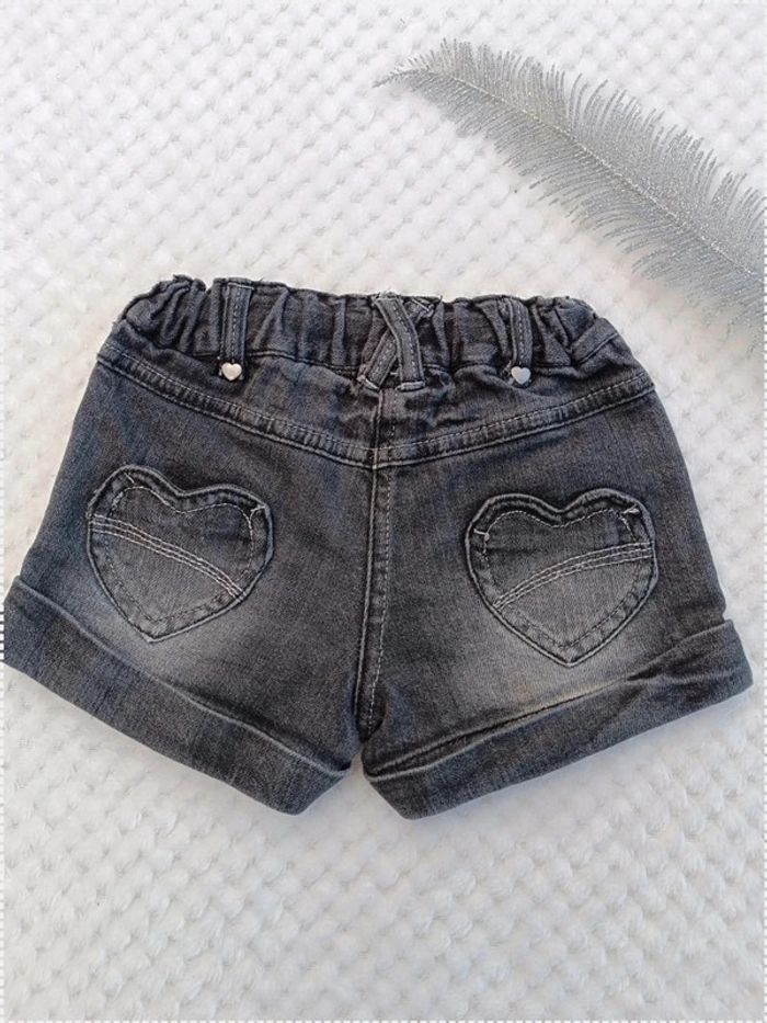 🔸Short en jean noir gris - 18 mois Kimbaloo🔸 - photo numéro 7