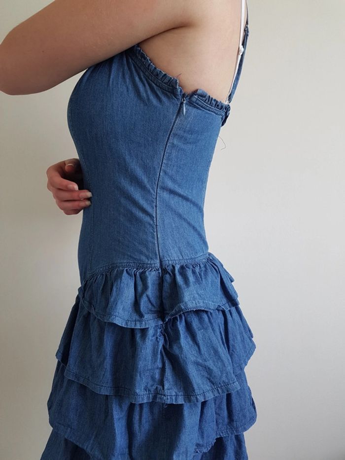 Robe en jean Osley taille M souple a volants - photo numéro 3
