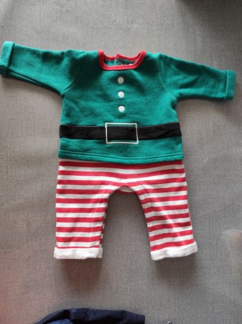 Vêtement de lutin de Noël taille 3 mois