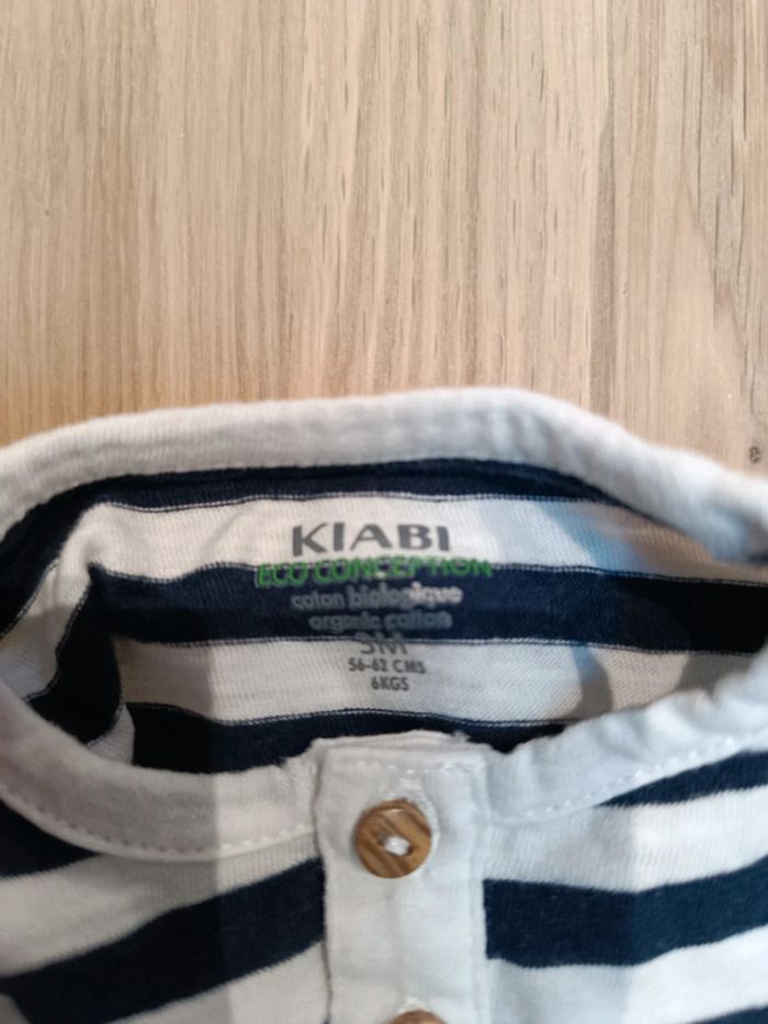 Tee-shirt rayé manches longues Kiabi 3 mois - photo numéro 2