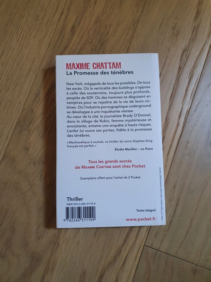 Livre La promesse des ténèbres Chattam, neuf 📚 - photo numéro 2