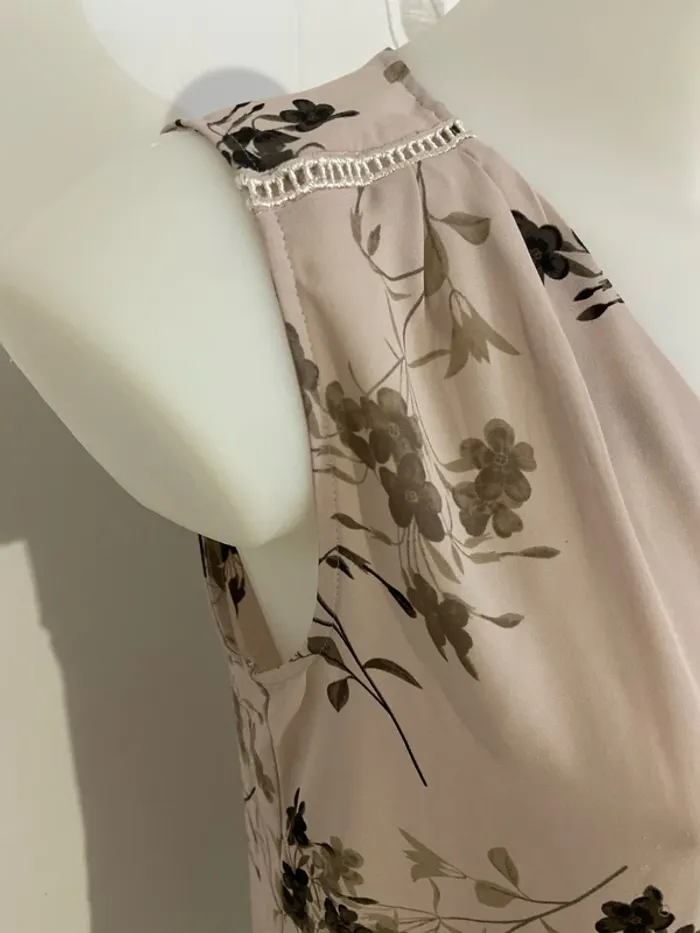 Top vieux rose fleuris Next Taille 36 - photo numéro 4