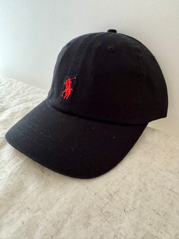 Casquette Ralph Lauren noire logo rouge 