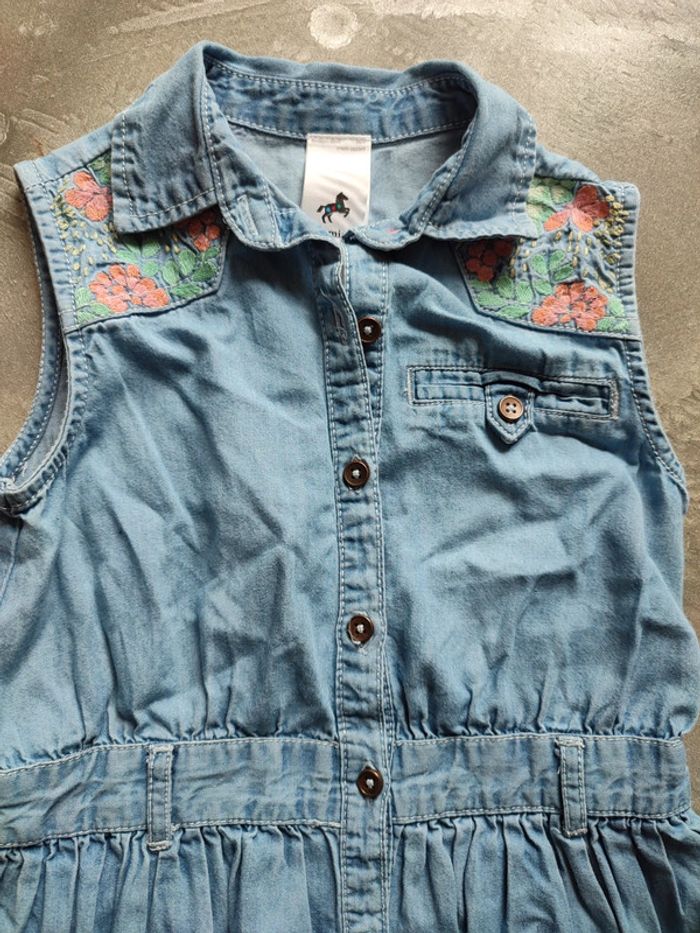 Robe bleu jeans en coton 4 ans 104 cm - photo numéro 2