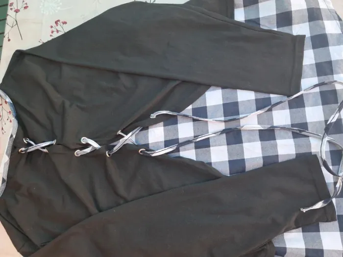 Joli haut manches longues 2 en 1 avec gilet intégré noué au dos - T42 / XL - neuf - MokingTop - photo numéro 2