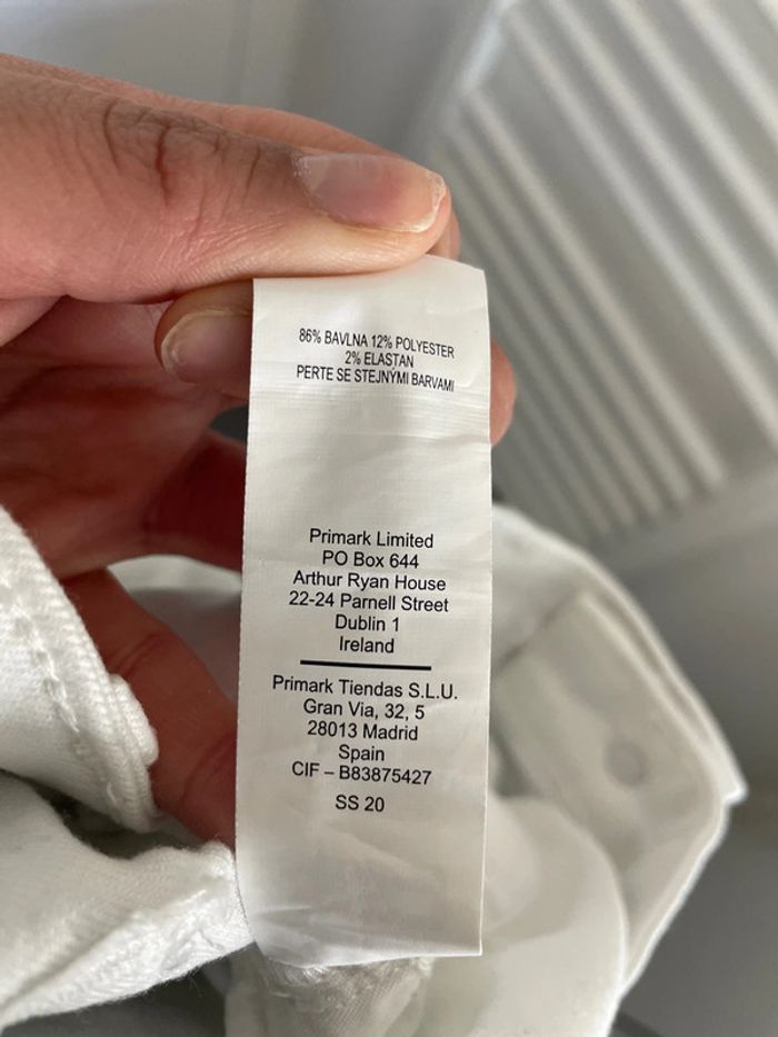 Jean blanc stretch - primark taille 40 neuf - photo numéro 4