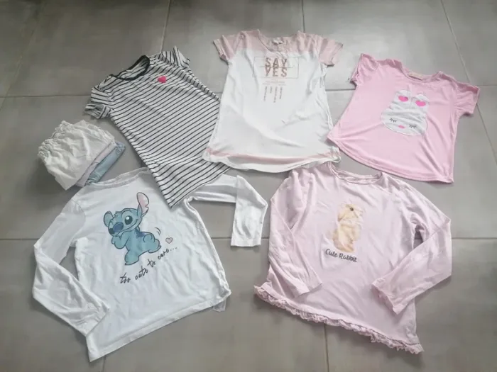 Lot 10-12ans chemise de nuit /haut de pyjama +donne pantalon