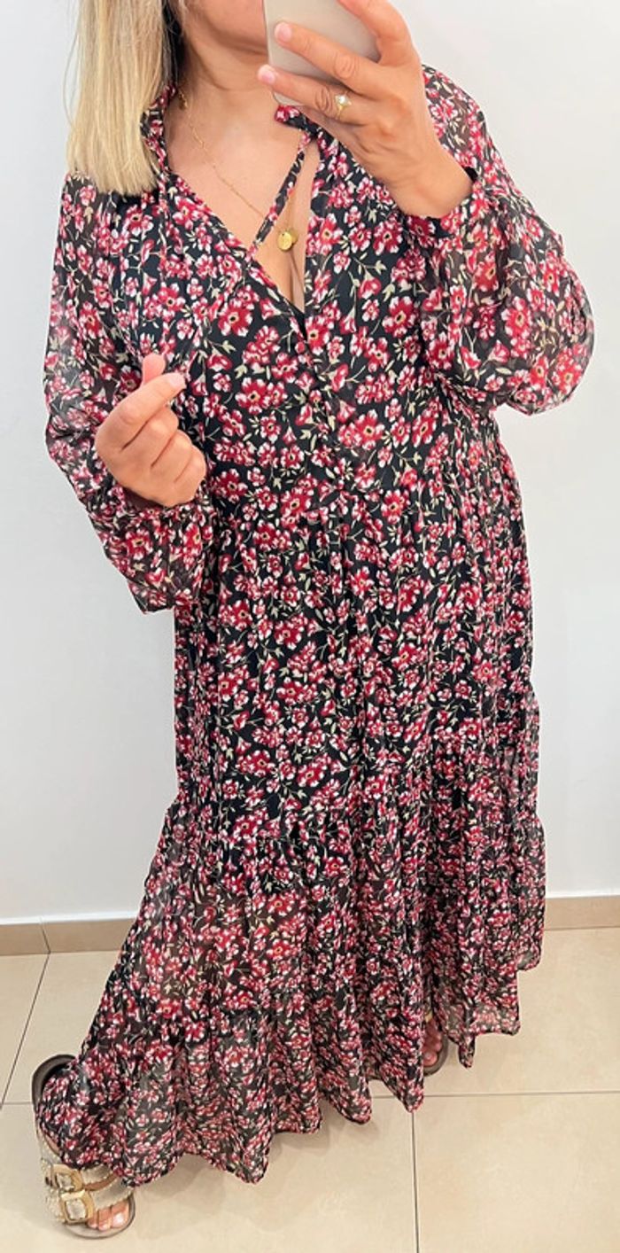 🌹 Robe longue fleurie Lefties Taille L - photo numéro 5