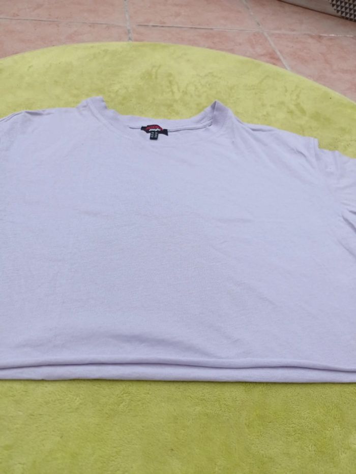 Tee shirt mauve Jennyfer taille XS - photo numéro 4