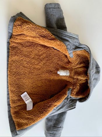 Manteau duffle-coat en lainage gris 9/12 mois ou 74 cm