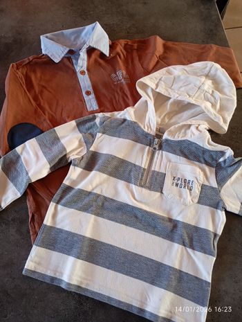 Lot de 2 sweats à capuche 5 ans 3 Suisses