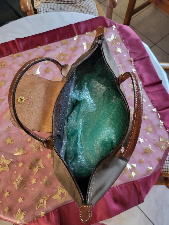 Sac à main ou l épaule brillante marron/ kaki - photo numéro 4