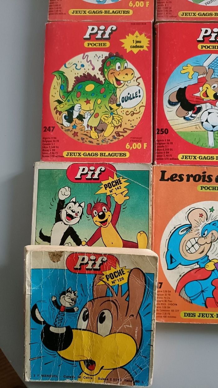 lot de 13 pif / pifou poche années 80 - photo numéro 7