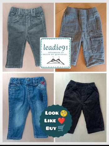 lot 4 pantalons garçon 6 mois
