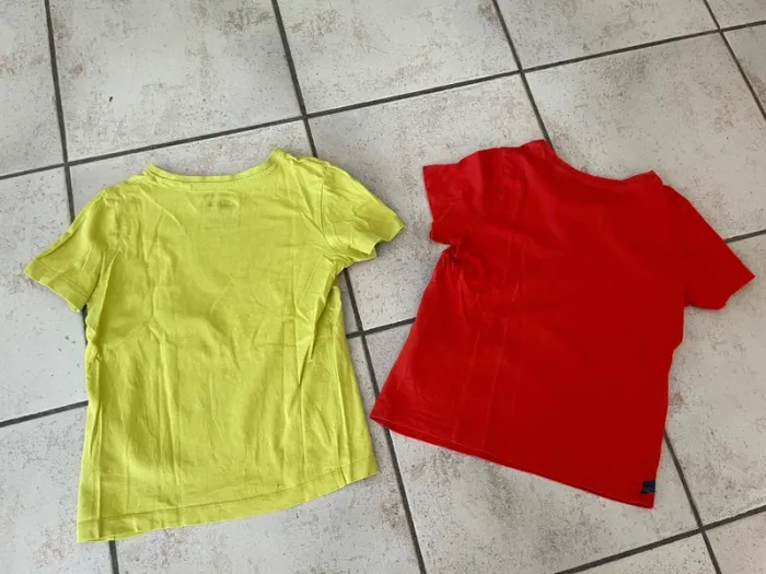 2 Teeshirts manches courtes engins de chantier 110-116cm - photo numéro 4