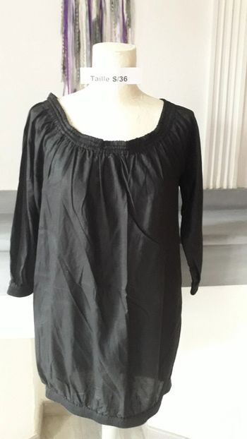 Blouse tunique coton noir Taille S/36