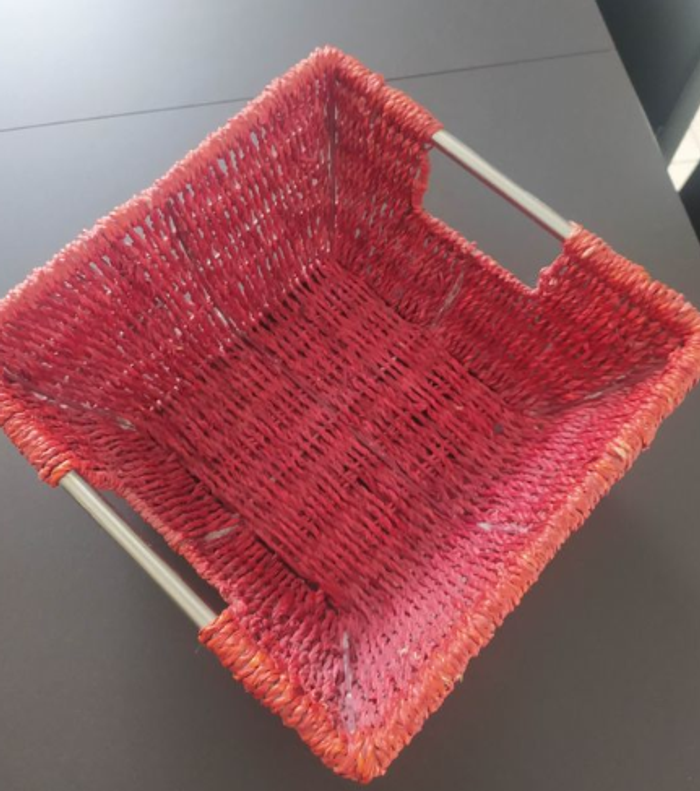 Panier bordeaux et métal - photo numéro 2