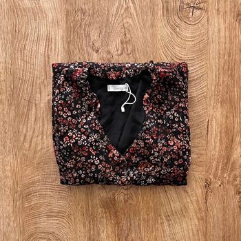 Robe de grossesse à manches longues fleurie neuve Orchestra pour femme, taille XS