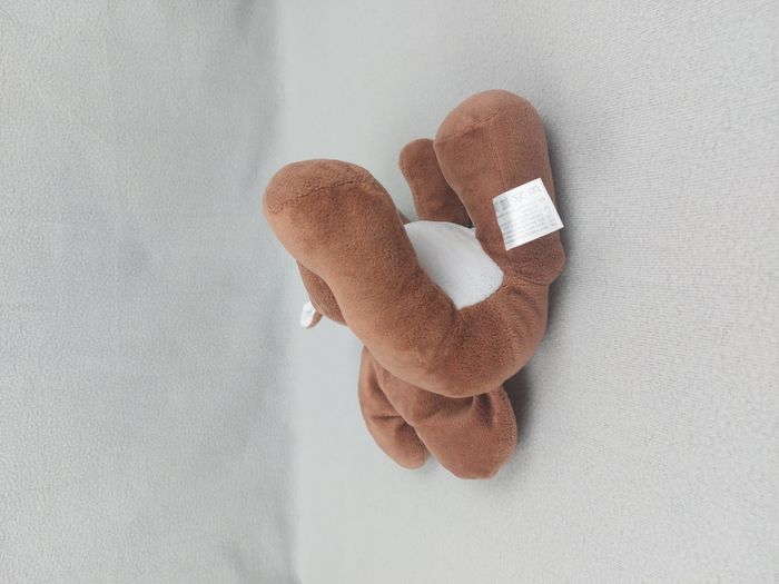Peluche doudou écureuil ZEEMAN 20 cm marron blanc - photo numéro 4