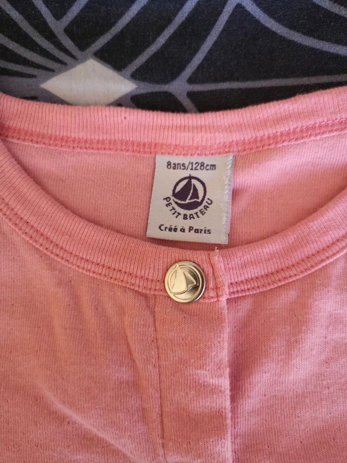 Gilet rose petit bateau 8 ans - photo numéro 4