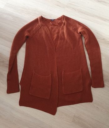 Veste longue orange Kiabi