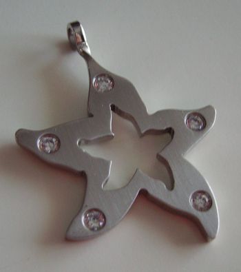 Pendentif étoile de mer en acier
