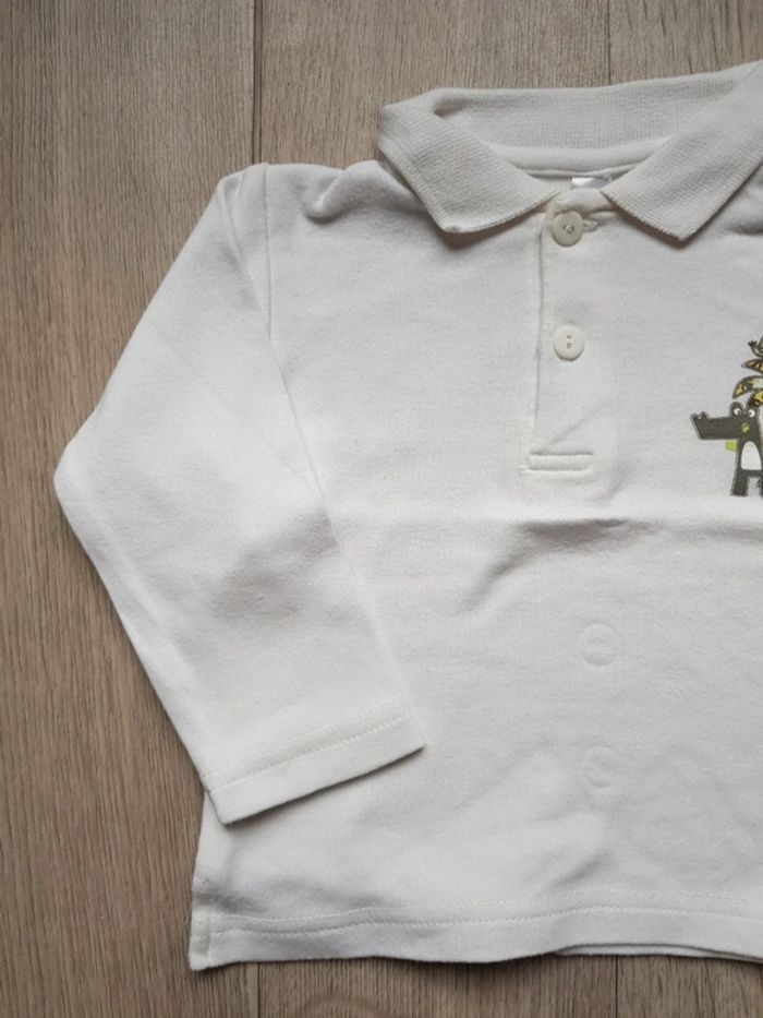 Polo blanc 12 mois Garçon - photo numéro 3