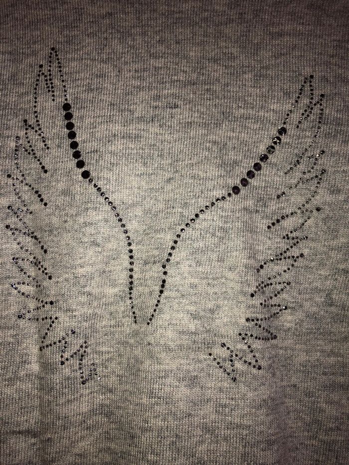Pull gris col v Interdée - photo numéro 5